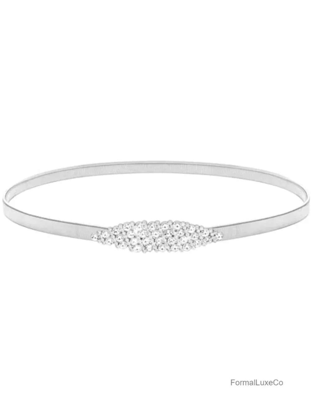 Skinny Metal Waist Belt Elastic Thin Stretch Chain Belt